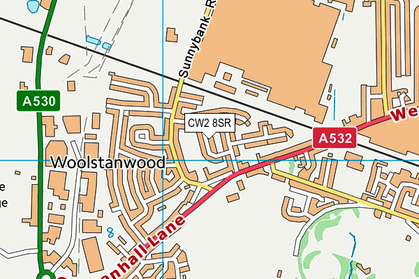 CW2 8SR map - OS VectorMap District (Ordnance Survey)