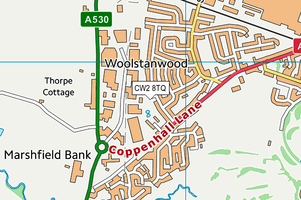 CW2 8TQ map - OS VectorMap District (Ordnance Survey)