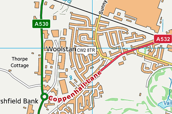 CW2 8TR map - OS VectorMap District (Ordnance Survey)