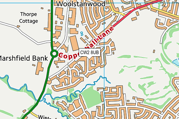 CW2 8UB map - OS VectorMap District (Ordnance Survey)