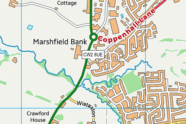 CW2 8UE map - OS VectorMap District (Ordnance Survey)