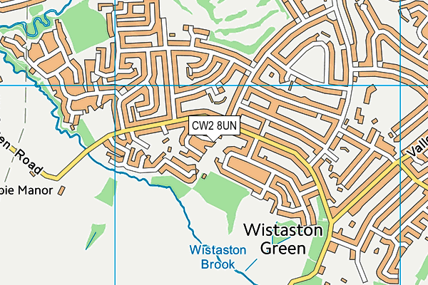 CW2 8UN map - OS VectorMap District (Ordnance Survey)