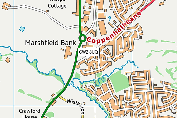 CW2 8UQ map - OS VectorMap District (Ordnance Survey)