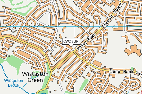 CW2 8UR map - OS VectorMap District (Ordnance Survey)