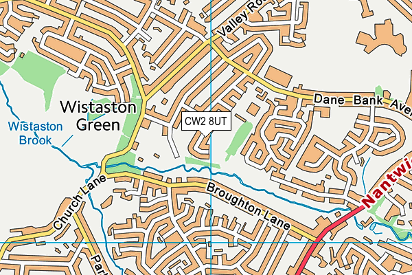 CW2 8UT map - OS VectorMap District (Ordnance Survey)