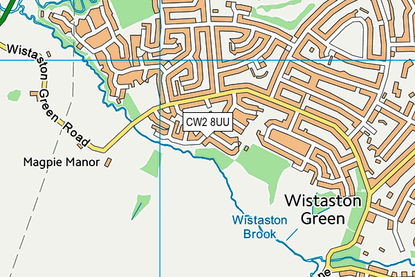 CW2 8UU map - OS VectorMap District (Ordnance Survey)