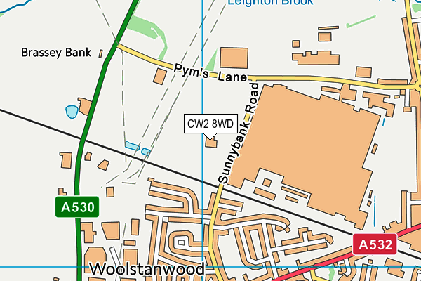 Legends Health & Leisure Centre map (CW2 8WD) - OS VectorMap District (Ordnance Survey)