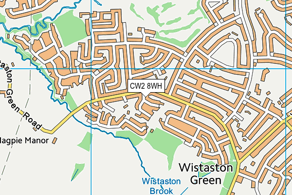 CW2 8WH map - OS VectorMap District (Ordnance Survey)