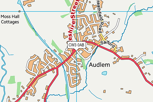 CW3 0AB map - OS VectorMap District (Ordnance Survey)