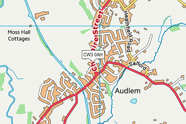 Audlem Playing Fields map (CW3 0AH) - OS VectorMap District (Ordnance Survey)