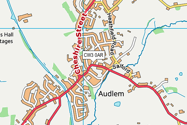 CW3 0AR map - OS VectorMap District (Ordnance Survey)