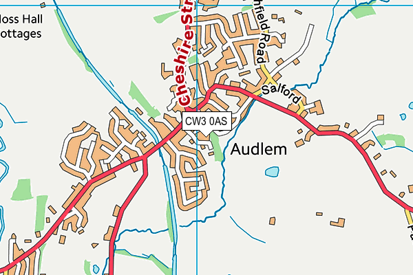 CW3 0AS map - OS VectorMap District (Ordnance Survey)