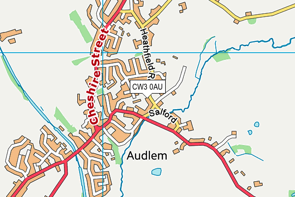 CW3 0AU map - OS VectorMap District (Ordnance Survey)