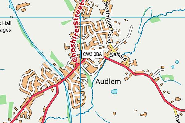 CW3 0BA map - OS VectorMap District (Ordnance Survey)