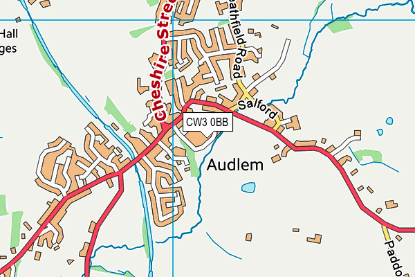 CW3 0BB map - OS VectorMap District (Ordnance Survey)