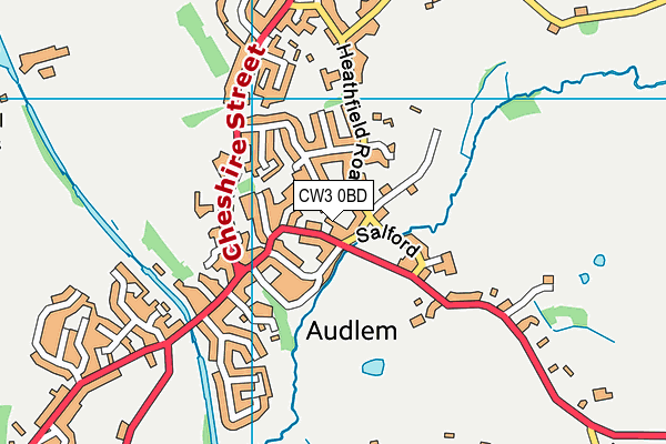 CW3 0BD map - OS VectorMap District (Ordnance Survey)