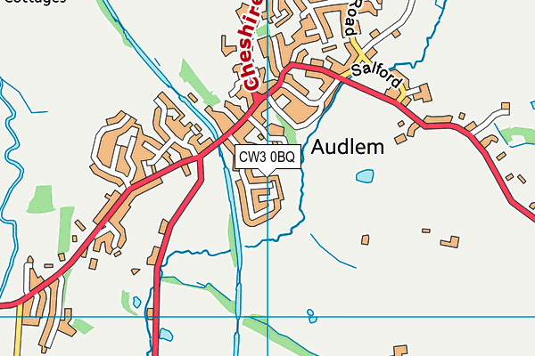 CW3 0BQ map - OS VectorMap District (Ordnance Survey)