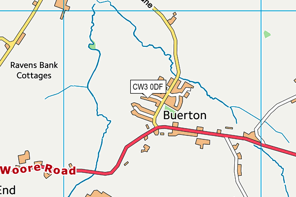 CW3 0DF map - OS VectorMap District (Ordnance Survey)