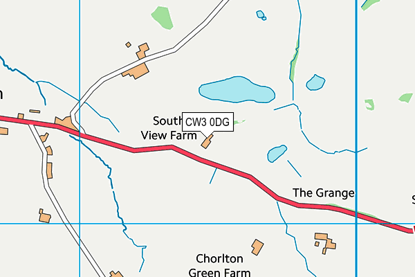 CW3 0DG map - OS VectorMap District (Ordnance Survey)