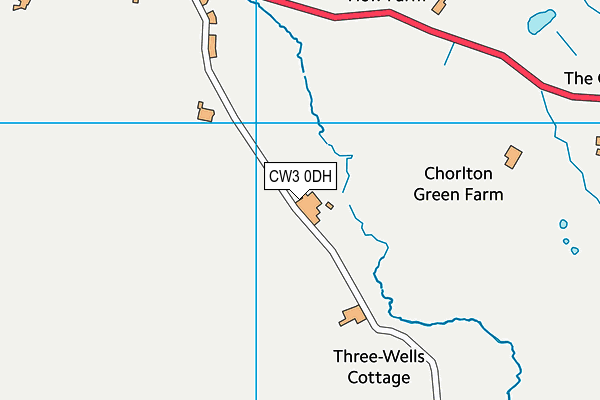 CW3 0DH map - OS VectorMap District (Ordnance Survey)