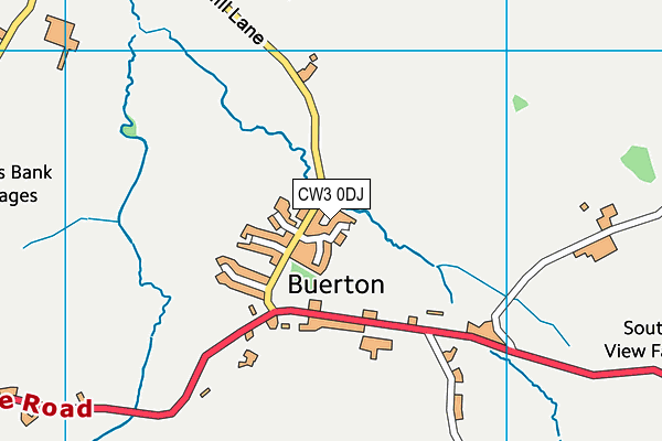 CW3 0DJ map - OS VectorMap District (Ordnance Survey)