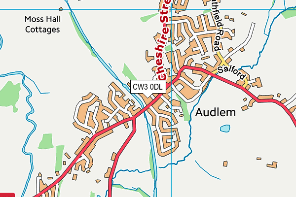 CW3 0DL map - OS VectorMap District (Ordnance Survey)