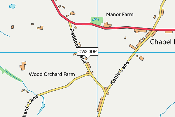 CW3 0DP map - OS VectorMap District (Ordnance Survey)