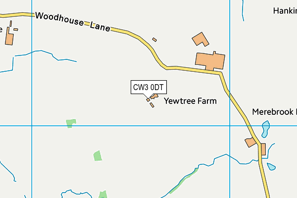 CW3 0DT map - OS VectorMap District (Ordnance Survey)