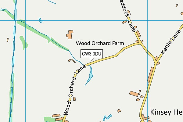 CW3 0DU map - OS VectorMap District (Ordnance Survey)