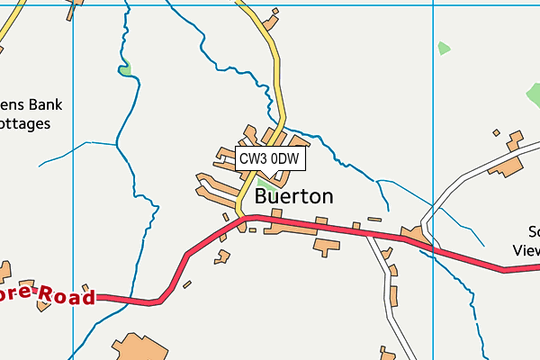 CW3 0DW map - OS VectorMap District (Ordnance Survey)