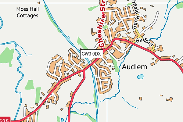 CW3 0DX map - OS VectorMap District (Ordnance Survey)