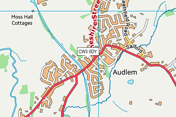 CW3 0DY map - OS VectorMap District (Ordnance Survey)