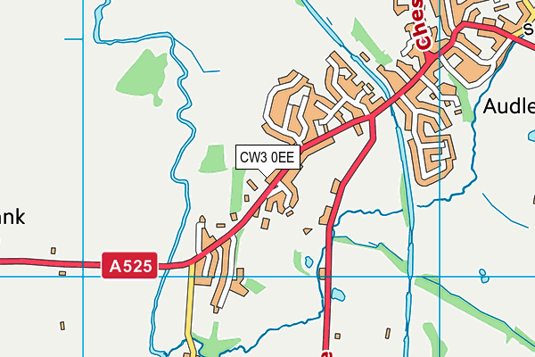 CW3 0EE map - OS VectorMap District (Ordnance Survey)