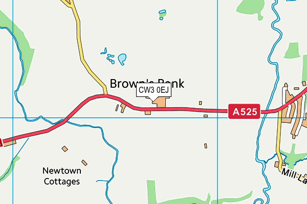 CW3 0EJ map - OS VectorMap District (Ordnance Survey)