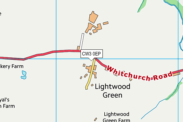 CW3 0EP map - OS VectorMap District (Ordnance Survey)