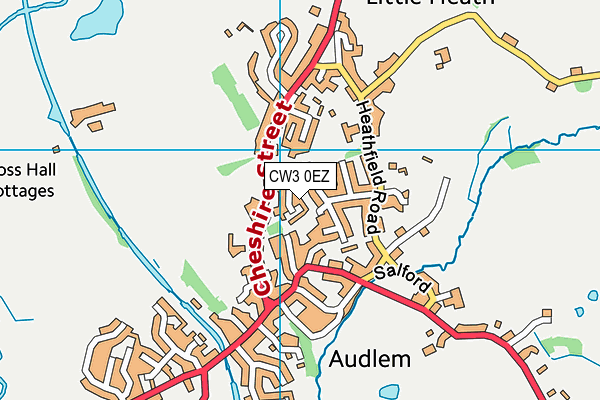 CW3 0EZ map - OS VectorMap District (Ordnance Survey)