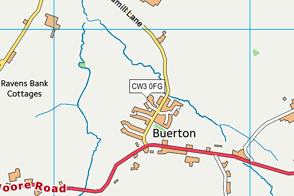 CW3 0FG map - OS VectorMap District (Ordnance Survey)