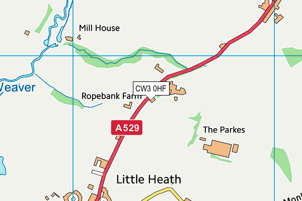 CW3 0HF map - OS VectorMap District (Ordnance Survey)