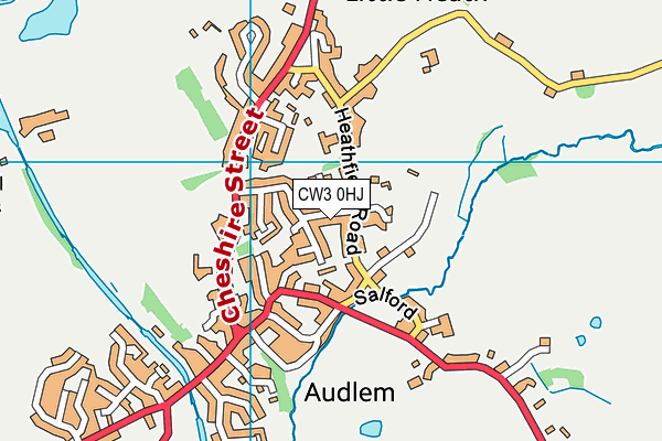 CW3 0HJ map - OS VectorMap District (Ordnance Survey)