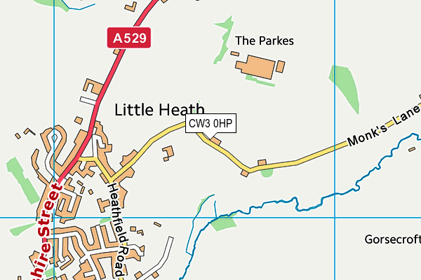 CW3 0HP map - OS VectorMap District (Ordnance Survey)