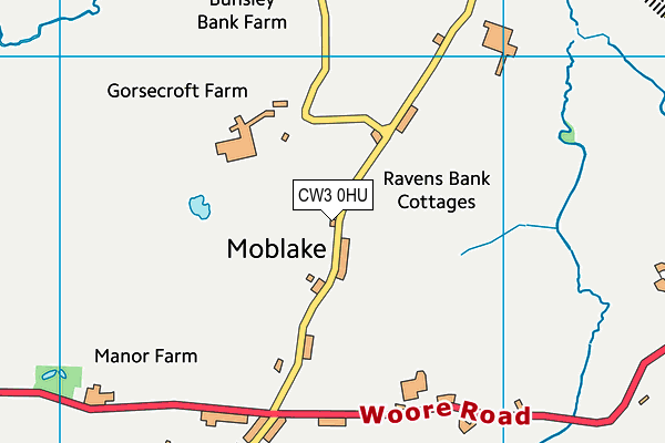 Gorse Croft Farm map (CW3 0HU) - OS VectorMap District (Ordnance Survey)