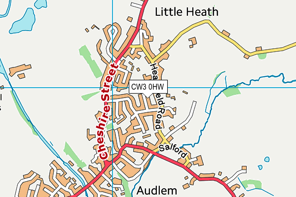 CW3 0HW map - OS VectorMap District (Ordnance Survey)