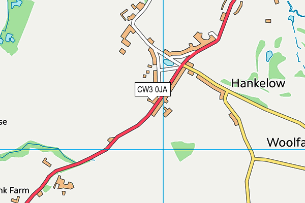 CW3 0JA map - OS VectorMap District (Ordnance Survey)