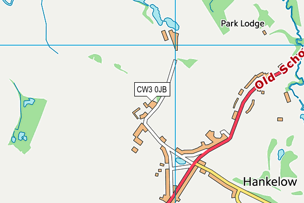 CW3 0JB map - OS VectorMap District (Ordnance Survey)