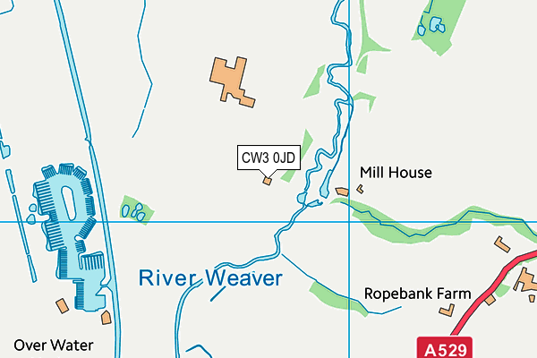 CW3 0JD map - OS VectorMap District (Ordnance Survey)