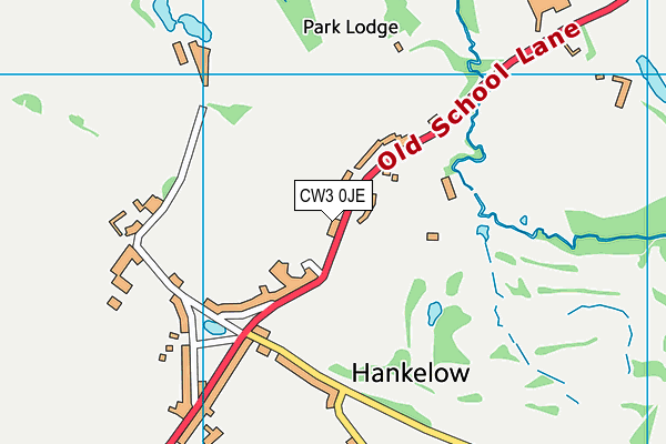 Brookfield Golf Club (Closed) map (CW3 0JE) - OS VectorMap District (Ordnance Survey)