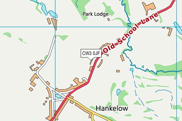 CW3 0JF map - OS VectorMap District (Ordnance Survey)