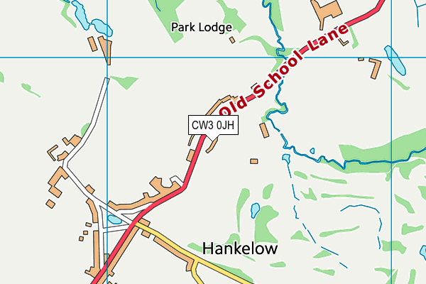 CW3 0JH map - OS VectorMap District (Ordnance Survey)