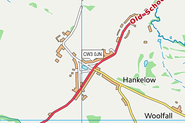 CW3 0JN map - OS VectorMap District (Ordnance Survey)