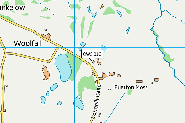 CW3 0JQ map - OS VectorMap District (Ordnance Survey)